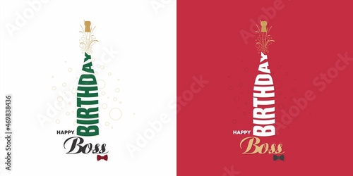 Photography Conceptual Greeting Card of Happy Birthday Boss
