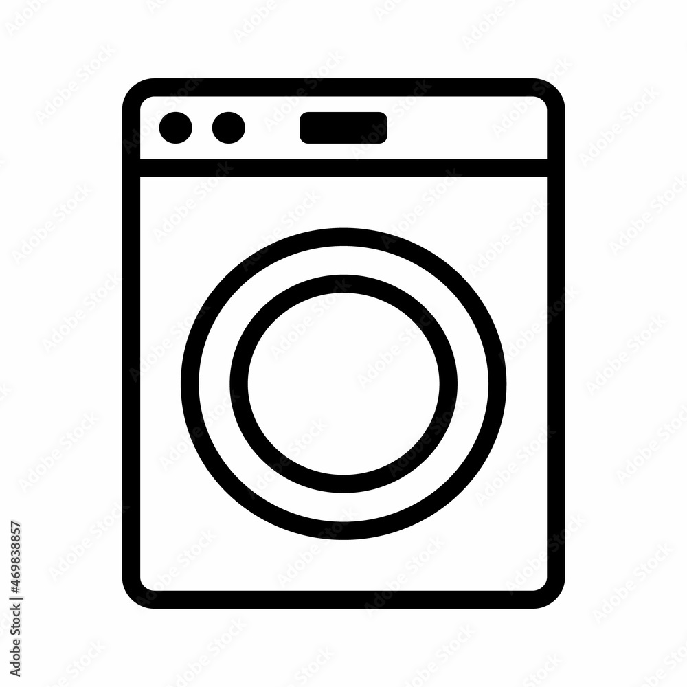 washing machine vector icon element