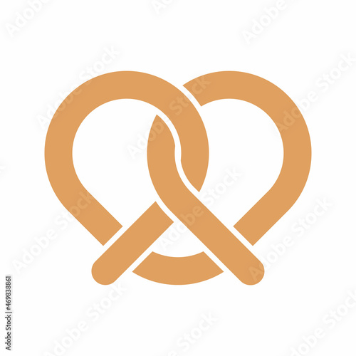 pretzel bread vector icon