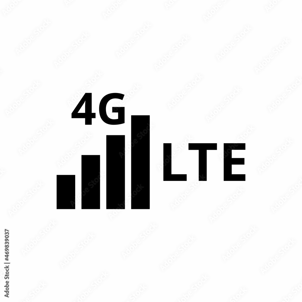 4G LTE internet signal connection vector icon 4G LTE internet signal connection vector icon