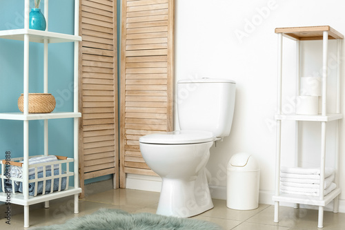 Interior of modern comfortable restroom