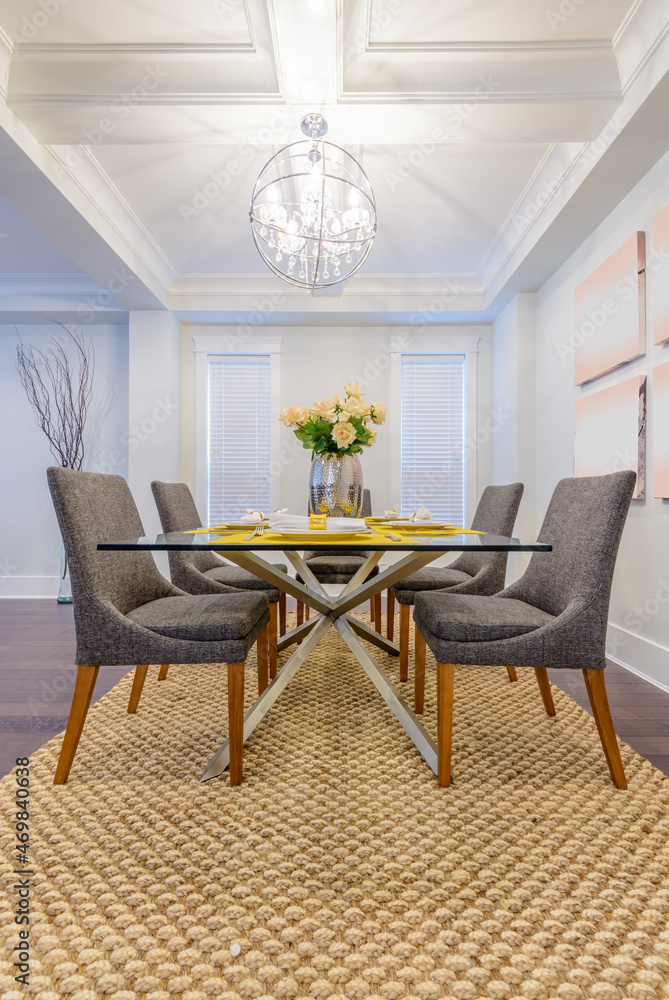 Fototapeta premium Modern dining room in luxury house.