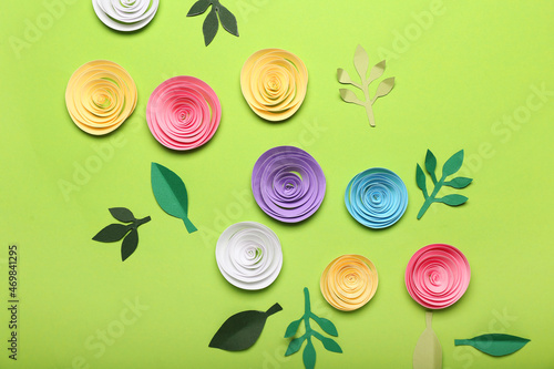 Colorful paper quilled flow...