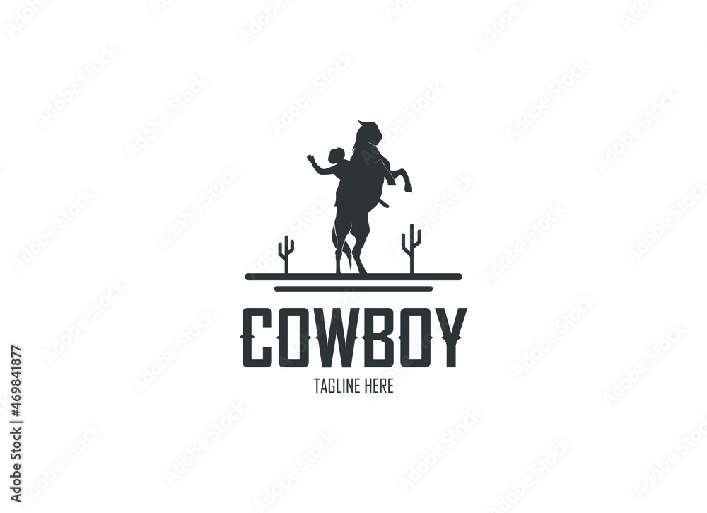 The cowboy logo designs illustration The cowboy logo designs illustration