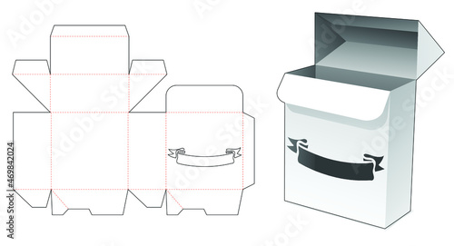 Packaging box die cut template