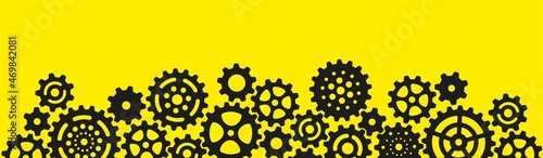 Machine gears background. Vector cogwheel pattern