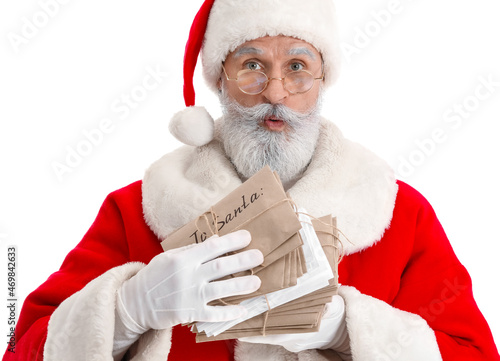 Surprised Santa Claus with ...