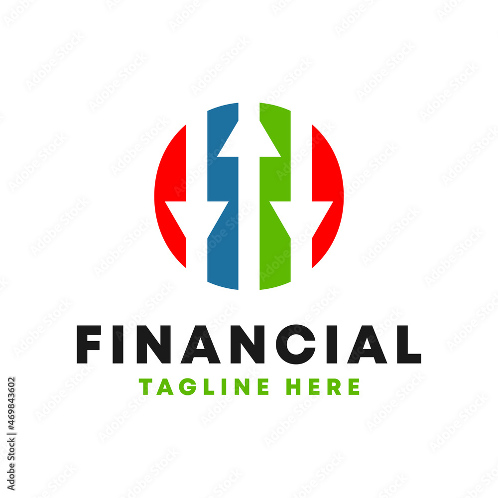 financial business arrow inspiration illustration logo financial business arrow inspiration illustration logo