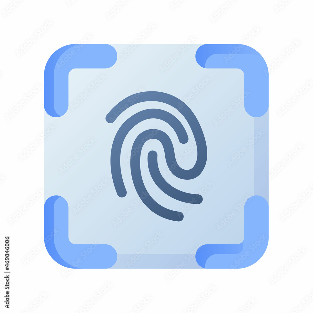 fingerprint indentification security scan single isolated icon with smooth style fingerprint indentification security scan single isolated icon with smooth style