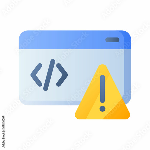 error message alert code program single isolated icon with smooth style
