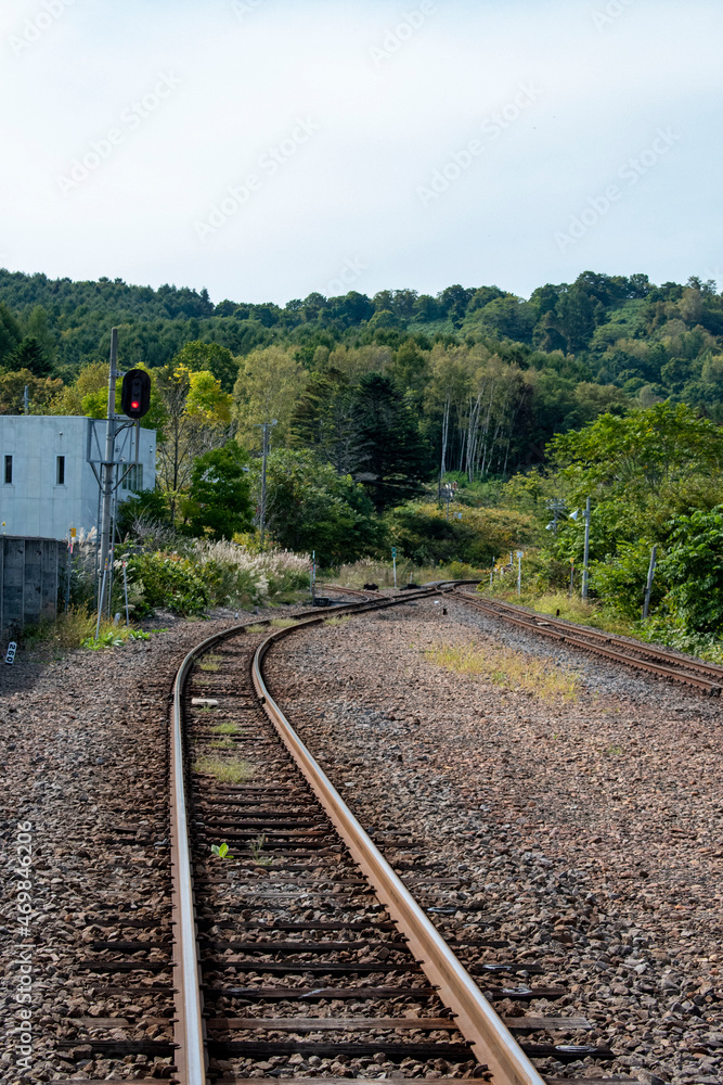 Naklejka premium 田舎の線路