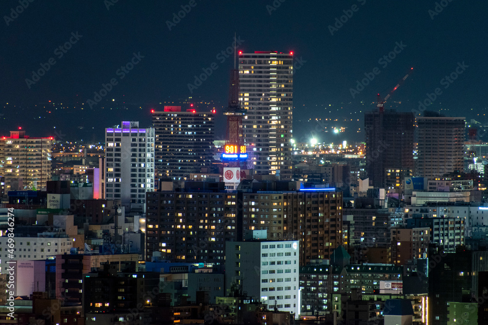 札幌中心街の夜景