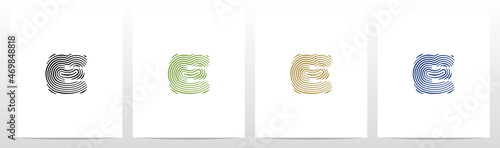 Finger Print Letter Logo Design E