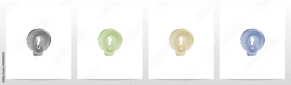 Finger Print Letter Logo Design Q Finger Print Letter Logo Design Q