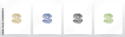 Finger Print Letter Logo Design S