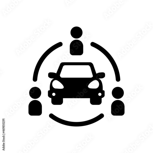 Car sharing vector icon illustration