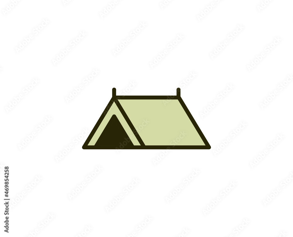 Tent premium line icon. Simple high quality pictogram. Modern outline style icons. Stroke vector illustration on a white background. Tent premium line icon. Simple high quality pictogram. Modern outline style icons. Stroke vector illustration on a white background.