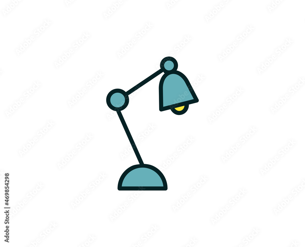 Lamp line icon. Vector symbol in trendy flat style on white background. Office sing for design. Lamp line icon. Vector symbol in trendy flat style on white background. Office sing for design.