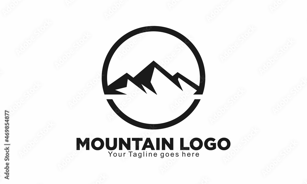 Elegant mountain illustration vector logo
