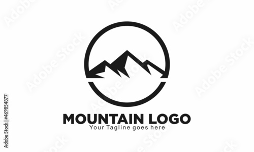 Elegant mountain illustration vector logo
