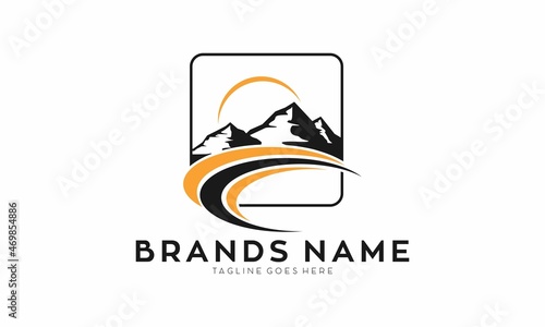 Mountain future illustration vector logo