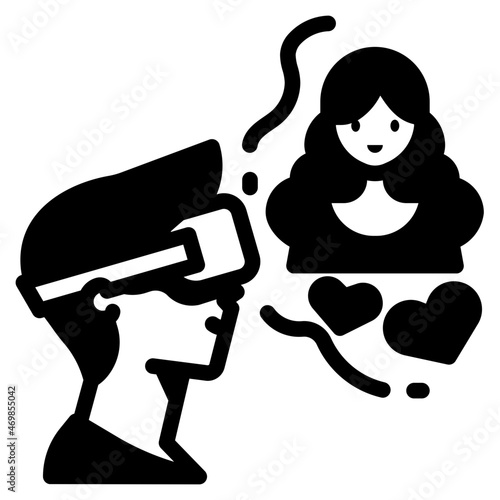 metaverse glyph icon