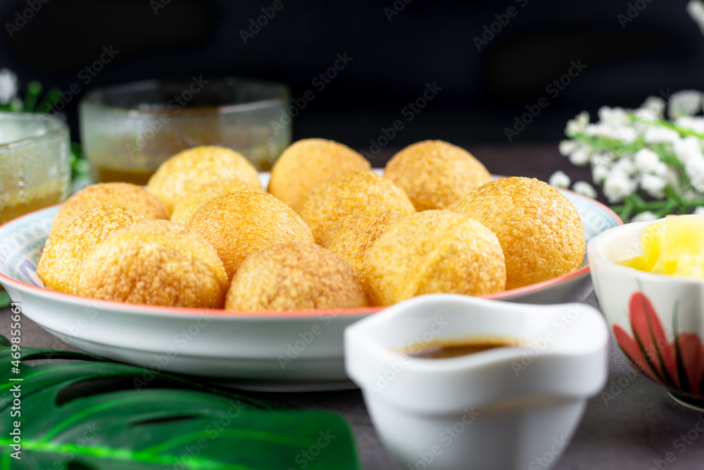Indian traditional snack. Pani puri with boiled potato and sauce. Indian traditional snack. Pani puri with boiled potato and sauce.