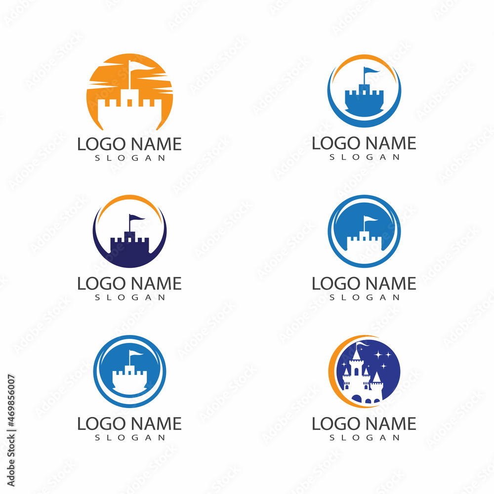 castle logo vector template illustration castle logo vector template illustration