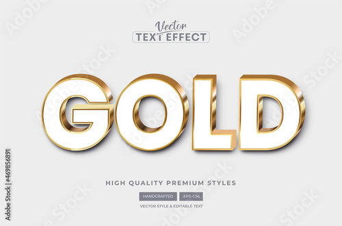 Gold 3d Editable Text Effect