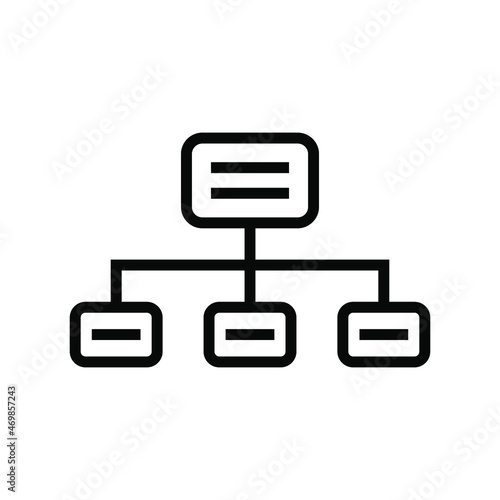 Hierarchy structure icon vector graphic