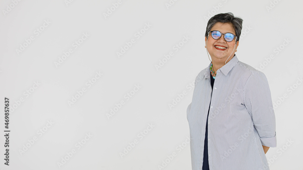 Cheerful Asian woman with crossed arms Cheerful Asian woman with crossed arms