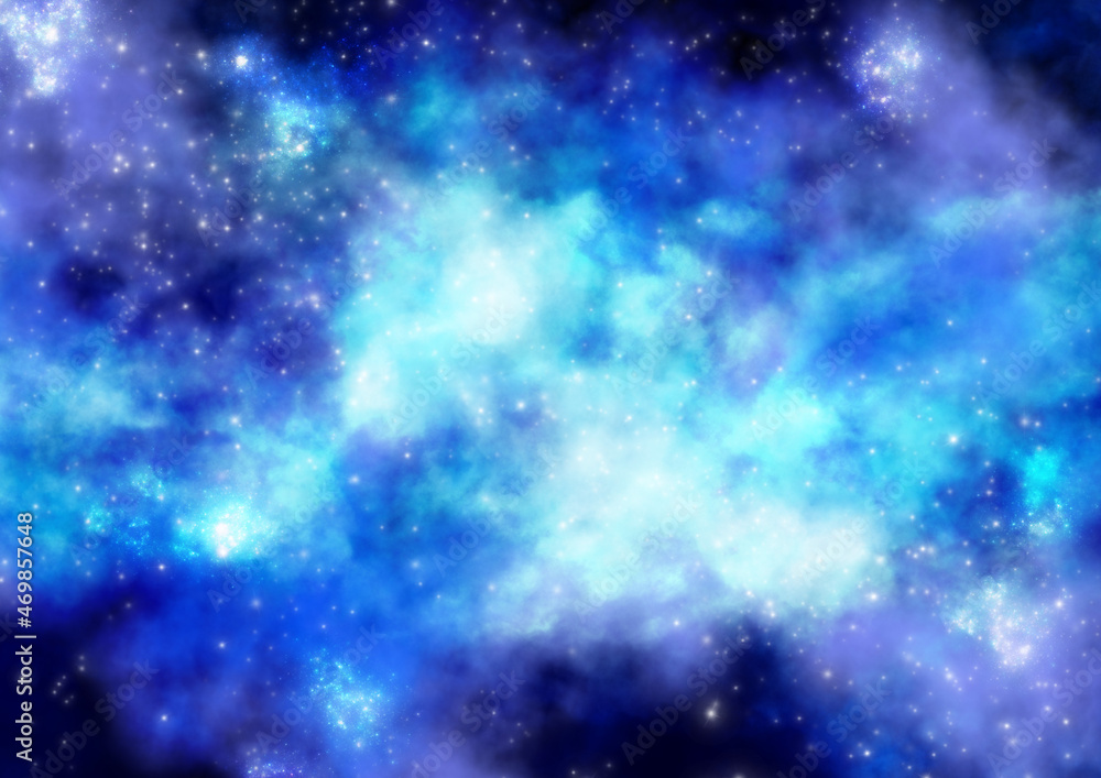 青白い幻想的な宇宙の煌めきstock Illustration Adobe Stock