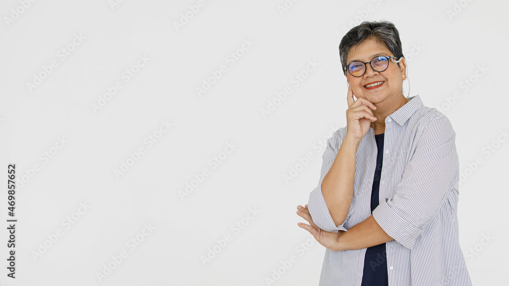 Cheerful Asian woman with crossed arms Cheerful Asian woman with crossed arms