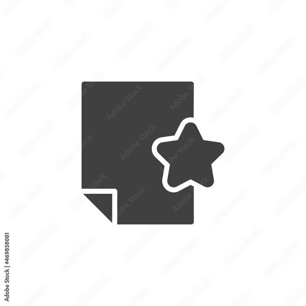 Fototapeta premium Favorite file vector icon