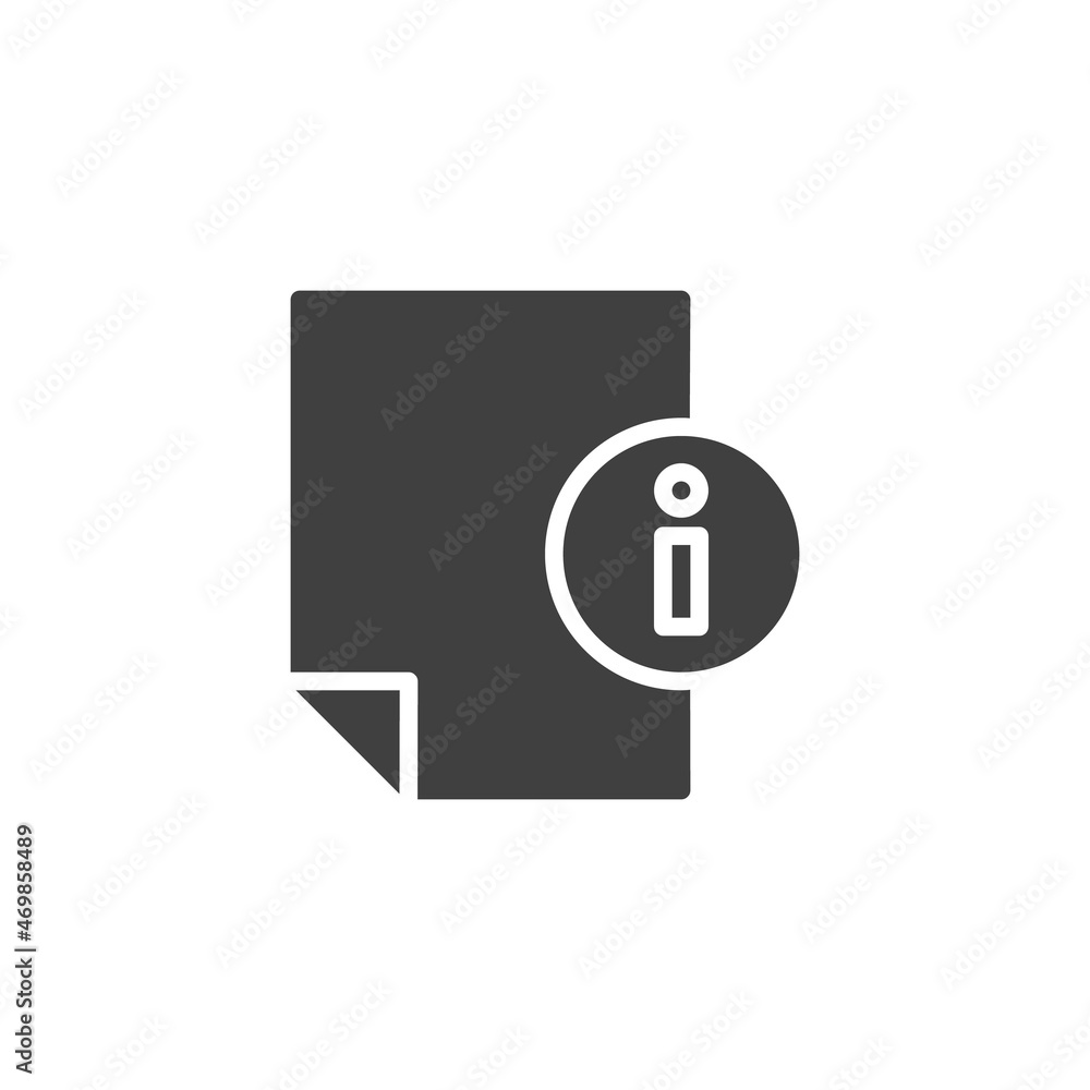 Document file info vector icon Document file info vector icon