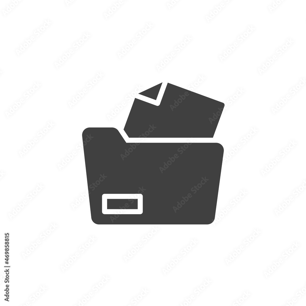 Folder with document vector icon Folder with document vector icon