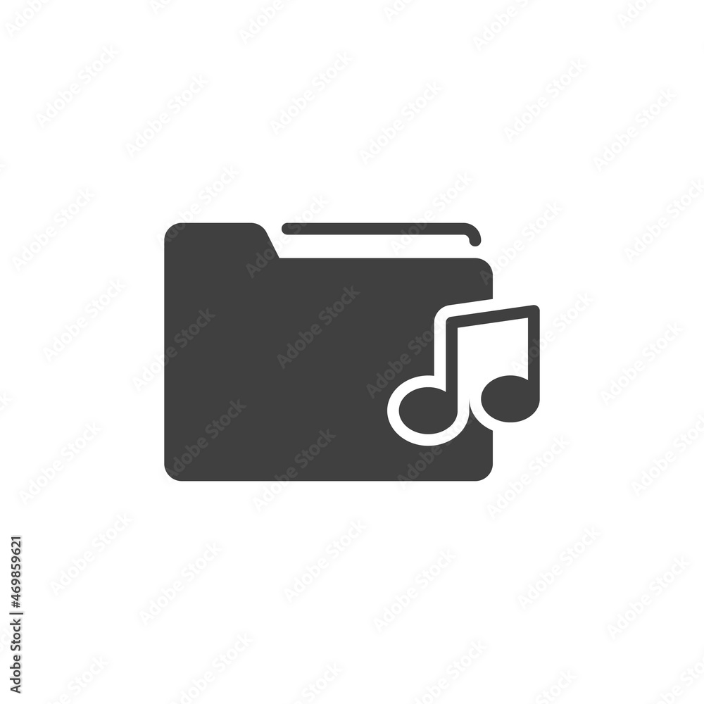 Music folder vector icon Music folder vector icon