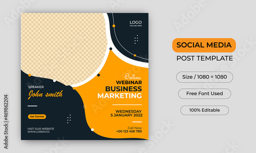 Digital marketing social media post design template