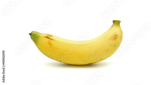 Ripe yellow Cavendish banana, Isolated on white background