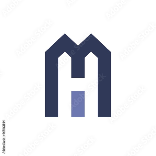 Initials M H Vector Templates Home