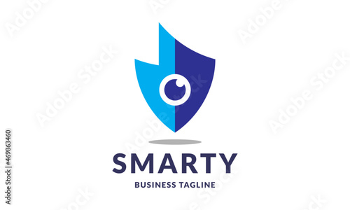 Smart Eye Security Logo Design Vector Icon Symbol Illustration.