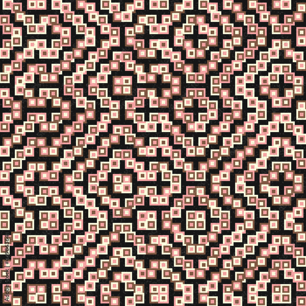 Fototapeta premium Abstract Geometric Pattern generative computational art illustration