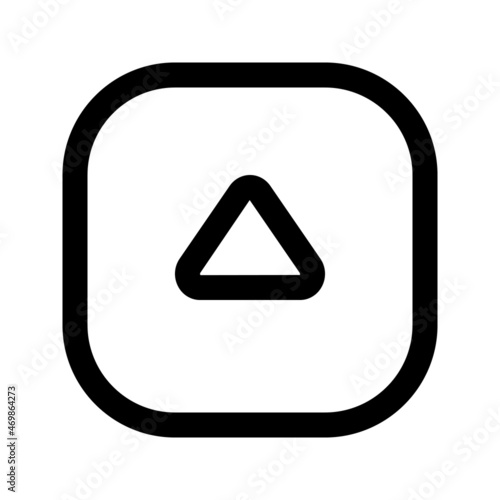Free Download Illustration vector graphic icon of Up Arrow 2. Outline Style Icon. Vector illustration isolated on white background. Perfect for website or application design. - GFXLoad