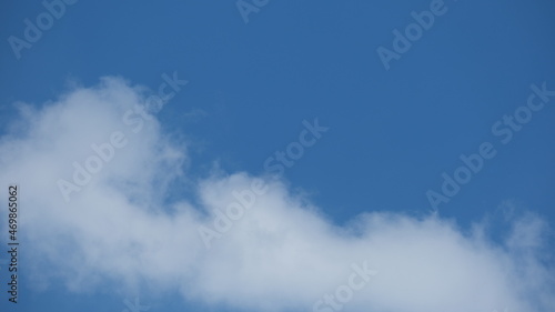 View of beautiful blue sky background with white clouds at the noon  Bangkok  Thailand.