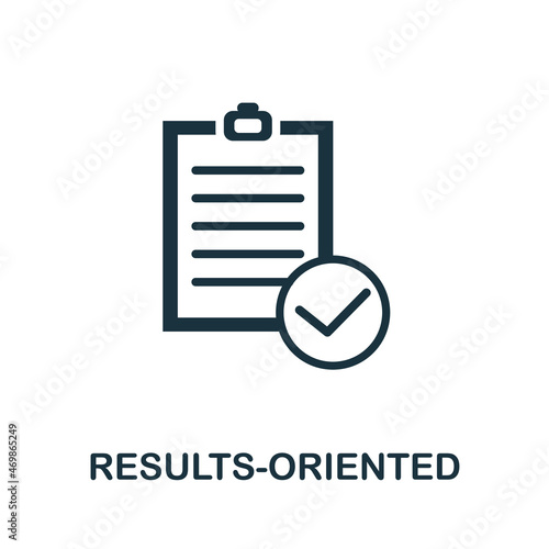 Results-Oriented icon. Monochrome sign from work ethic collection. Creative Results-Oriented icon illustration for web design, infographics and more