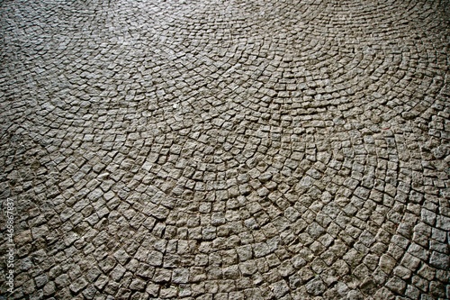 cobblestones in circular pattern