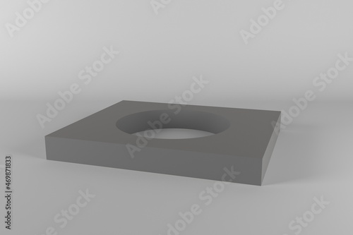 3D white abstract background. 3S rendering. 3D illustration