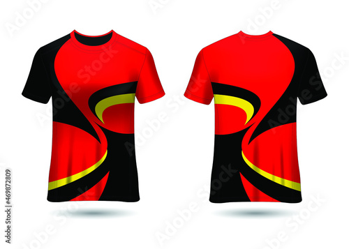 Sports Racing  Jersey Design Template for Team Uniforms Vector