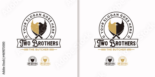butcher logo vintage inspiration