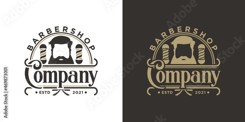 vintage barbershop logo inspiration